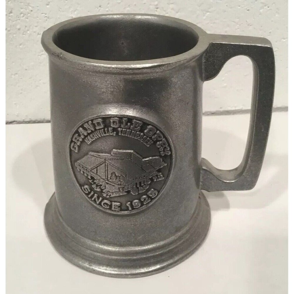 Vintage Wilton RWP Pewter Mug Tankard Grand Ole Opry Souvenir Country 4-3/4"